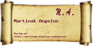 Martinak Angelus névjegykártya
